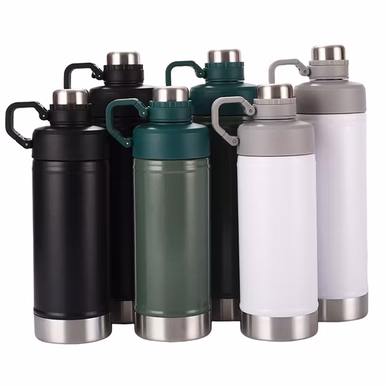 Reflect Mirrored 500ml 1000ml Bocca standard in acciaio inossidabile a parete singola Damuge Borraccia sportiva per borraccia con coperchio in metallo